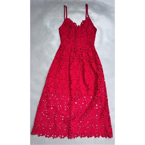 ASTR the Label Red Lacey Dress - Picture 4 of 5